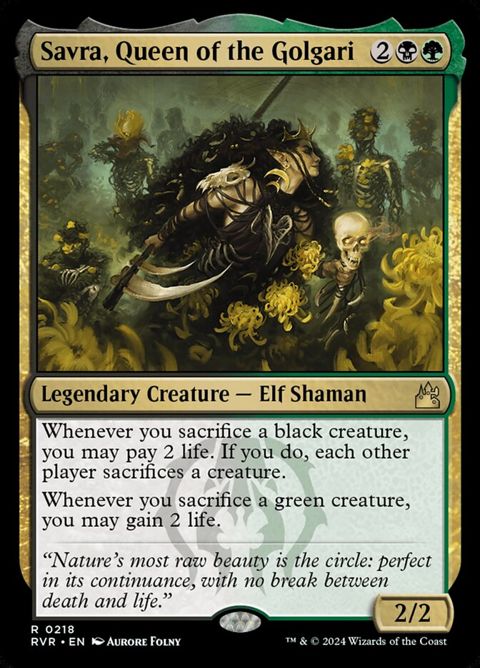 Savra, Queen of the Golgari (218)